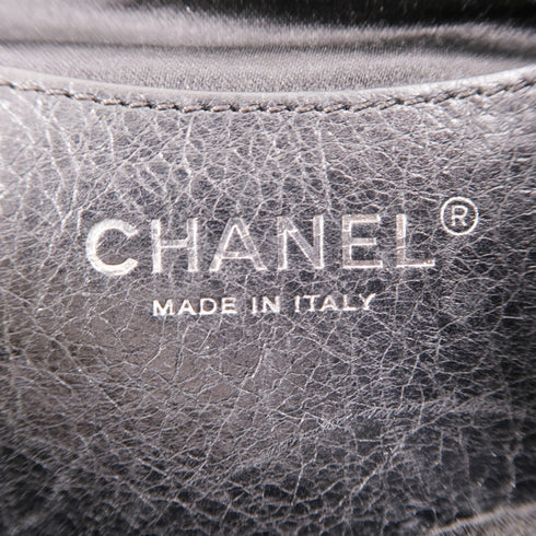 CHANEL CC SHW Shoulder Bag Calfskin Leather Black v2