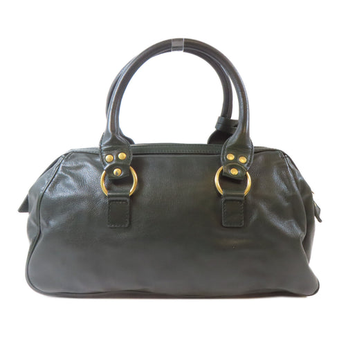 YVES SAINT LAURENT YSL GHW Handbag Shoulder Bag Calfskin Leather Green