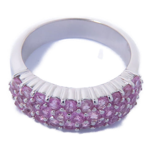 FINE JEWELRY Pink Sapphire Ring 18K White Gold US#6