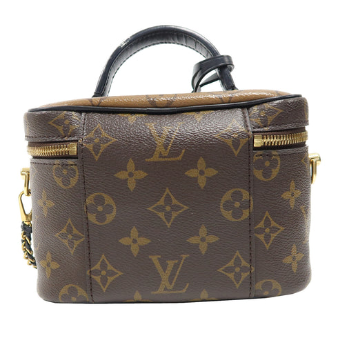 LOUIS VUITTON LV GHW Vanity PM 2 Way Bag Handbag M45165 Monogram Reverse Brown