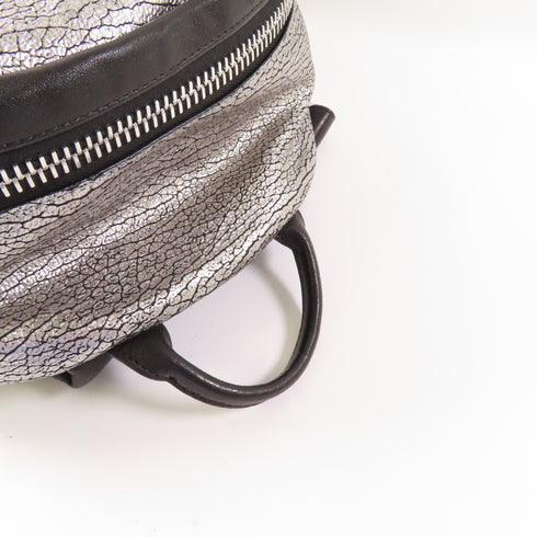 MCM SHW Stark Insignia Backpack MUK6AVE66SV001 Leather Silver/Black