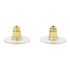 CHANEL CC Earrings Metal Gold/White