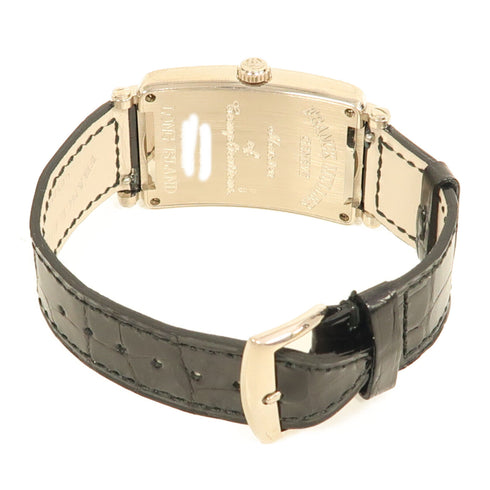 FRANCK MULLER Long Island Quartz Watch 18K White Gold White