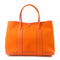 HERMES PHW Garden Party PM Tote Bag Handbag Negonda Leather Orange