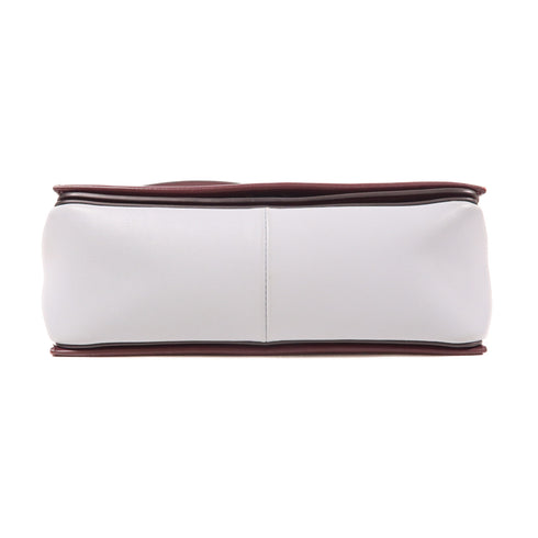 CELINE SHW Frame Bag Shoulder Bag Calfskin Leather Light Blue Brown