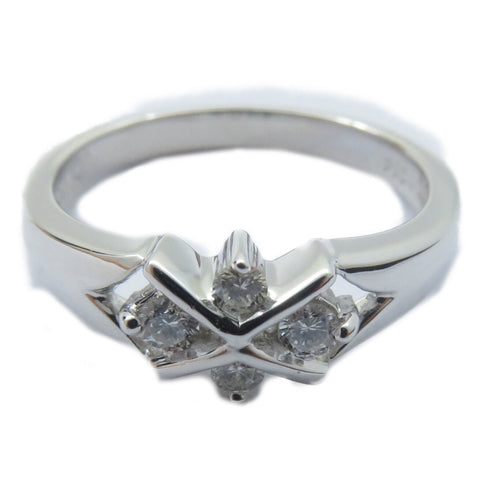 FINE JEWELRY 0.14ct Diamond Ring 18K White Gold US#5.25
