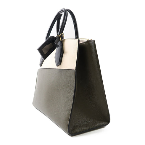 LOUIS VUITTON LV GHW City Steamer 2 Way Bag M53072 Calfskin Green/Beige/Black