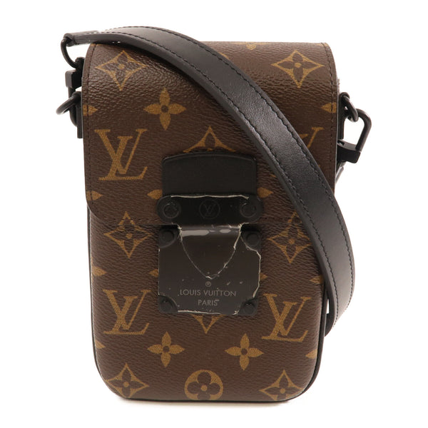 LOUIS VUITTON LV S-Lock Vertical Shoulder Bag M81522 Monogram Brown Black
