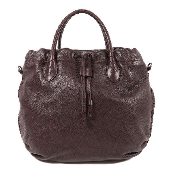 BOTTEGA VENETA BV Hand Bag Calfskin Leather Brown