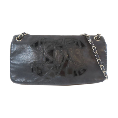 CHANEL CC SHW Chain Shoulder Bag Calfskin Leather Black 5