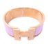 HERMES Clic-Clac H Bangle Bracelet Accessories Enamel Metal Pink
