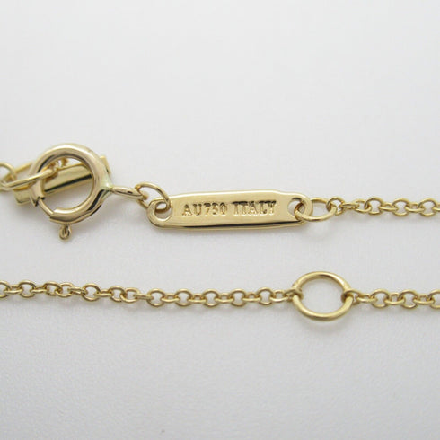 TIFFANY&CO T Two Open Vertical Bar Diamond Necklace 18K Yellow Gold