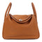 HERMES GHW Lindy 30 2 Way Shoulder Bag Taurillon Clemence Leather Gold