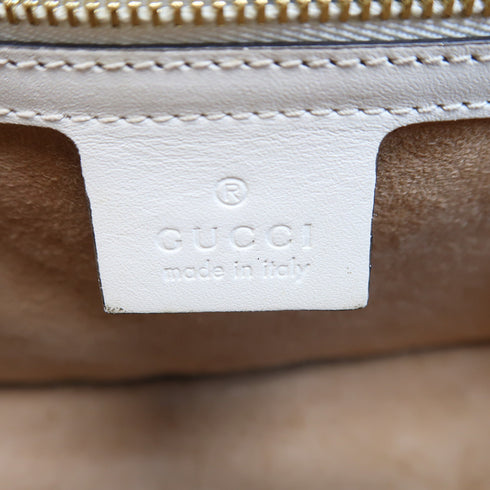 GUCCI GG GHW Sylvie Shoulder Bag 421882 Calfskin Leather White