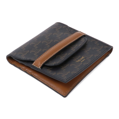 CELINE Wallet PVC Coated Canvas Brown
