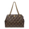 CHANEL Quilted CC GHW Chain Shoulder Bag Calfskin Leather Dark Brown