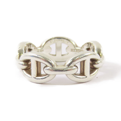 HERMES Chaine D'ancre Enchainee Ring 925 Sterling Silver Hermes#54 US#6.75