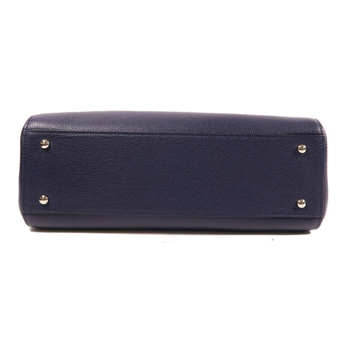 CHANEL CC SHW Neo Executive Tote 2Way Shoulder Handbag Calfskin Leather Navy