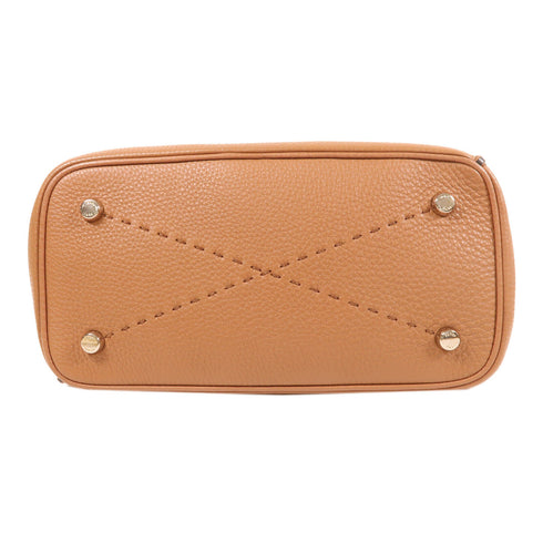 FENDI SHW Shoulder Bag 2 Way Shoulder Bag Handbag Calfskin Leather Brown