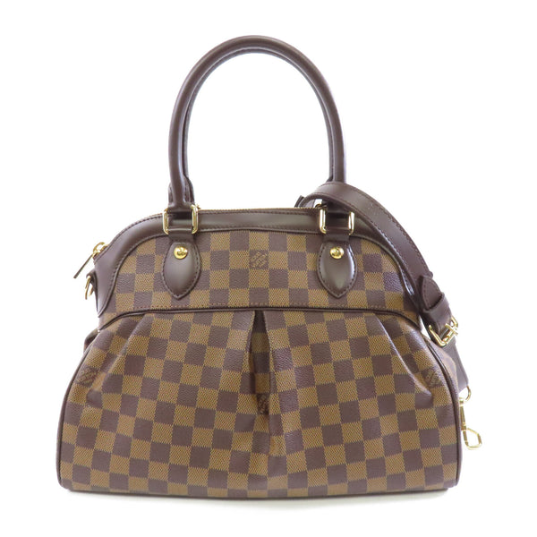 LOUIS VUITTON LV GHW Trevi PM 2 Way Shoulder Bag Handbag N51997 Damier Brown v1