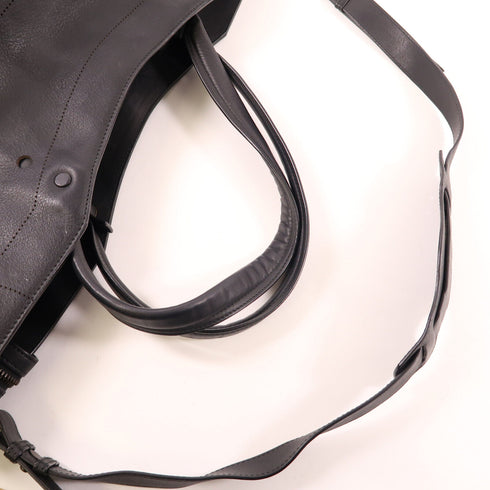 BALENCIAGA 2 Way Bag 443512 Calfskin Leather Black