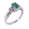 FINE JEWELRY 0.49ct Tourmaline Diamond Ring US#4.75 18K White Gold
