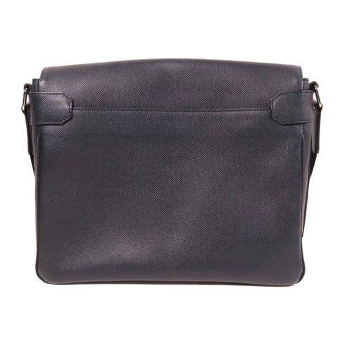 LOUIS VUITTON LV SHW Roman MM Shoulder Bag M32624 Taiga Navy