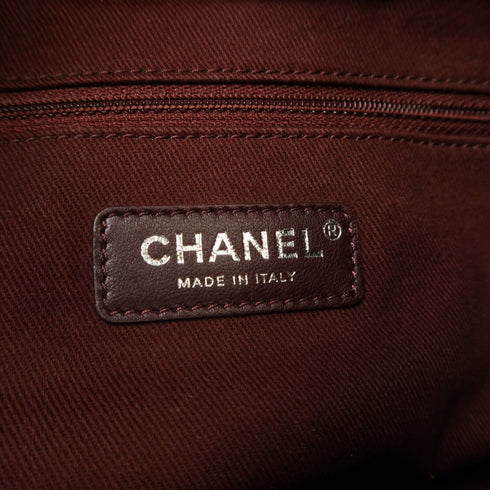 CHANEL CC SHW Bucket Bag Shoulder Bag Canvas Beige