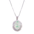 JEWELRY Jade Diamond Necklace 18K White Gold