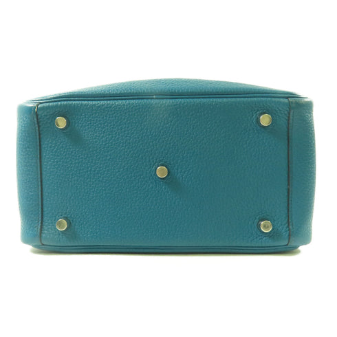 HERMES PHW Lindy 26 Handbag 2 Way Shoulder Bag Clemence Bleu Izmir/Bleu Saphir