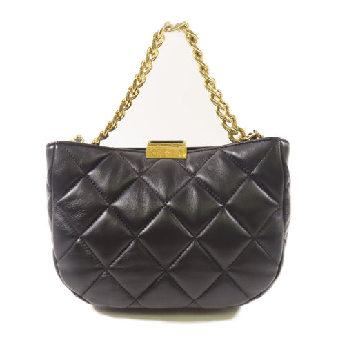 CHANEL CC GHW Chain Shoulder Bag Lambskin Leather Black v5