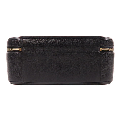 CHANEL CC GHW Filigree Vanity Case 2 Way Bag A93344 Calfskin Leather