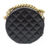 CHANEL CC GHW Round As Earth Chain Shoulder Bag Calfskin Leather Black