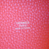 HERMES PHW Picotin PM Handbag 056289CK Clemence Leather Rose Texas/Red