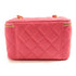 CHANEL CC GHW Vanity Case Chain Shoulder Bag Lambskin Leather Pink