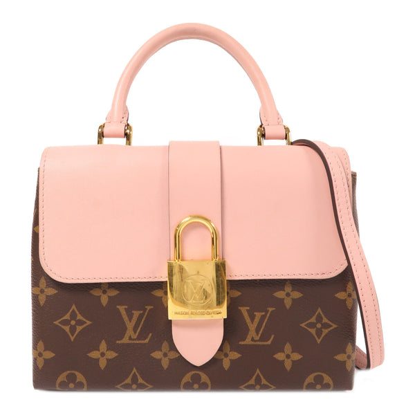 LOUIS VUITTON LV GHW Locky BB 2 Way Shoulder Bag M44080 Monogram Brown Pink