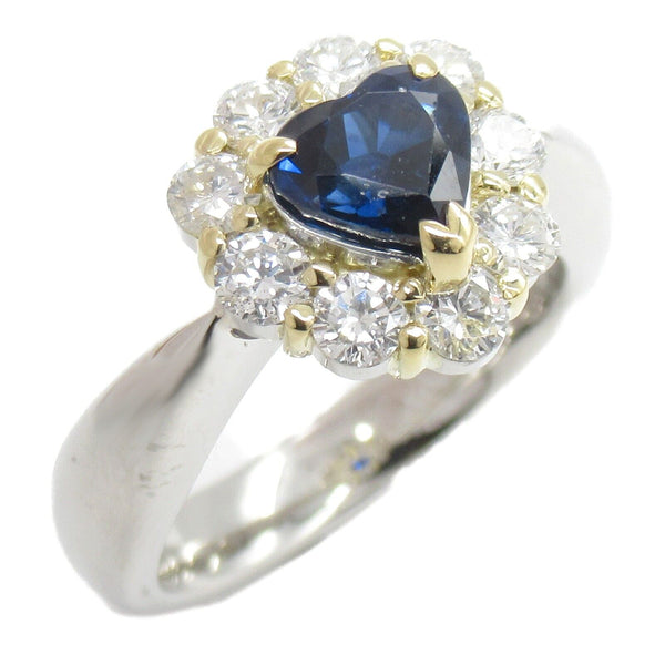 FINE JEWELRY 1.44ct Sapphire 0.74ct Diamond Ring US#5.75 PT900 18K Yellow Gold