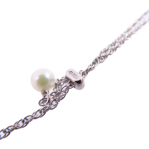 MIKIMOTO Pearl Necklace 18K White Gold