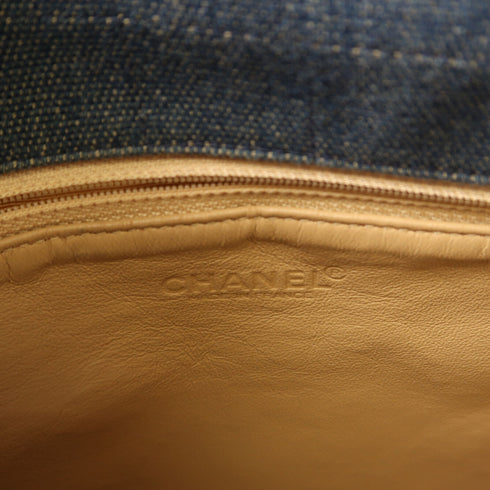 CHANEL CC Tote Bag Denim Blue