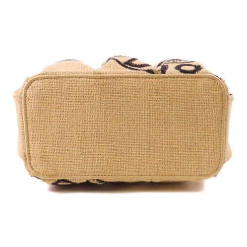 Christian Dior CD Jute Catherine Tote Bag Handbag M1316ZRUW Canvas Brown