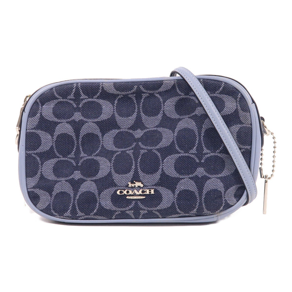 COACH SHW Chain Shoulder Bag F25878 Canvas Blue