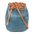 LOEWE Lazo Bucket Shoulder Bag Calfskin Leather Blue Brown