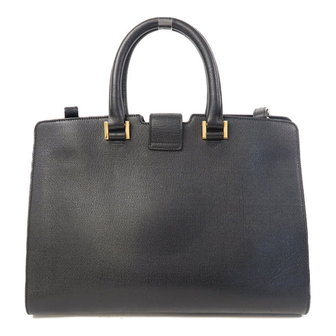 YVES SAINT LAURENT YSL GHW 2 Way Shoulder Bag 311220 Calfskin Leather Black