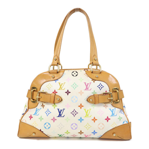 LOUIS VUITTON LV GHW Claudia Shoulder Bag M40193 Monogram Multicolore White v1