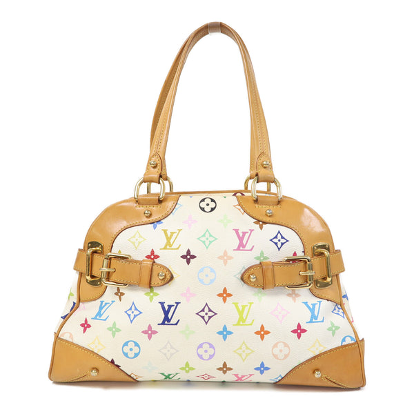 LOUIS VUITTON LV GHW Claudia Shoulder Bag M40193 Monogram Multicolore White v1