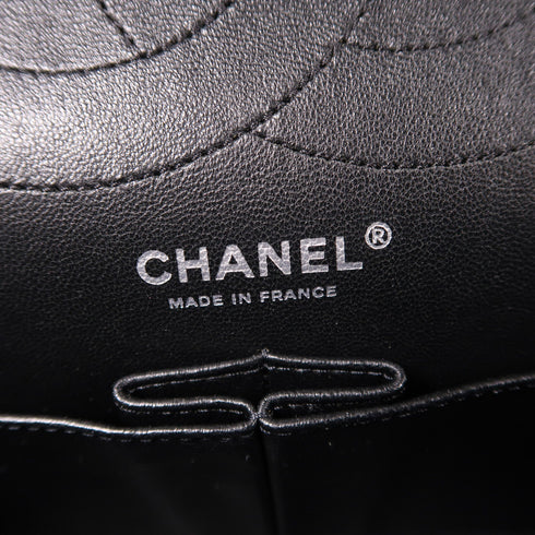 CHANEL CC SHW 2.55 Chain Shoulder Bag Patent Leather Brown