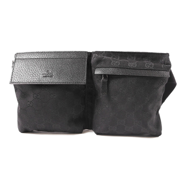 GUCCI GG SHW Waist Bag Canvas Black
