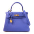 HERMES GHW Kelly 25 2Way Shoulder Bag Togo Leather Bleu Royal