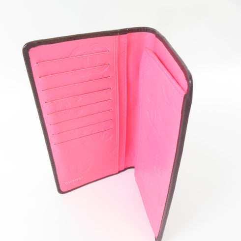 CHANEL Quilted CC SHW Cambon Long Wallet Calfskin Leather Black v2