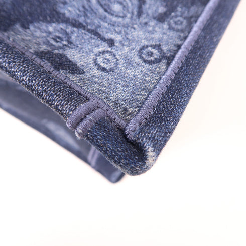 Christian Dior CD Book Tote Handbag Canvas Blue